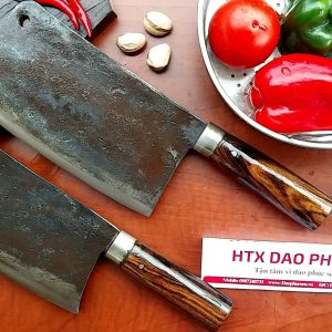 Dao chặt gà sắc bén - Thép nhíp ô tô - Cán cẩm khâu inox - N09 / HTX DAO PHÚC SEN - Ảnh 3