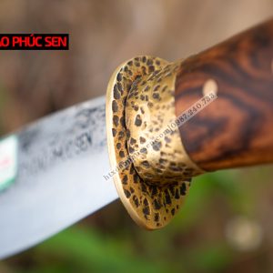Alternative view of Dao mèo 15 -Thép nhíp ô tô - Cán cẩm khâu đồng lá chắn - M15DX / HTX DAO PHÚC SEN