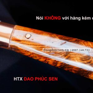 Alternative view of Dao thái phở bản 10 - Thép nhíp ô tô - Cán cẩm khâu đồng - GTPCDD / HTX DAO PHÚC SEN