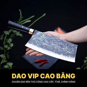 Dao chặt xương sắc bén - thép nhíp ô tô - cán mun khâu đồng - DCX05MDD DAO VIP CAO BẰNG