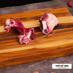 Thớt Gỗ Teak Cao Cấp - Chặt thái, Trang Trí - 40x30x3,8cm - CNT04 | HTX DAO PHÚC SEN